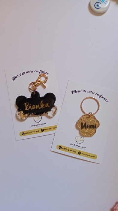 pendentif personnalisé chat et chien